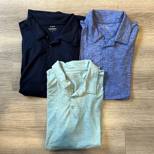 J. Crew men’s performance short sleeve polos